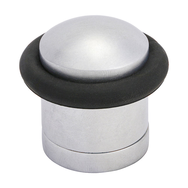 Timco Cylinder Door Stop, Satin Chrome Zinc