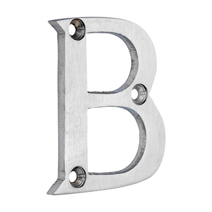 Timco Door Letter B, Satin Chrome Lime