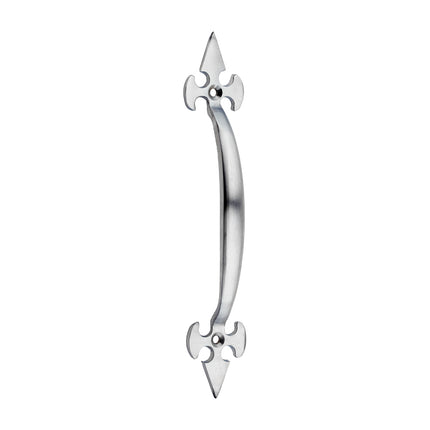 Timco Fleur De Lys Pull Handle, Satin Chrome Brass, Lime
