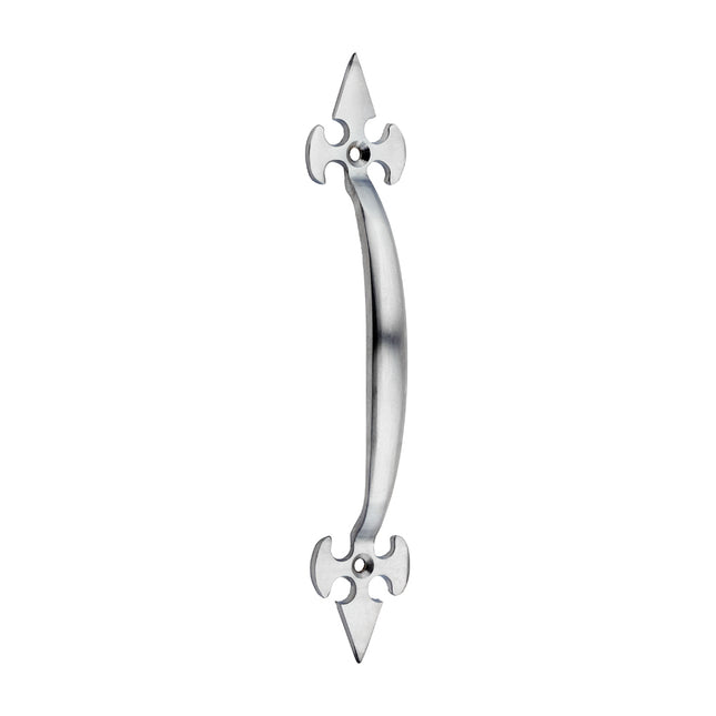 Timco Fleur De Lys Pull Handle, Satin Chrome Brass, Lime