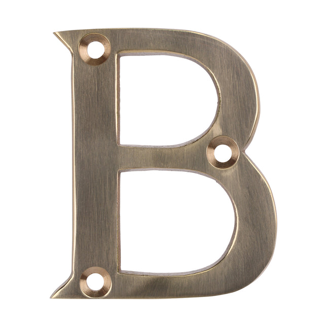 Timco Door Letter B, Polished Brass Lime
