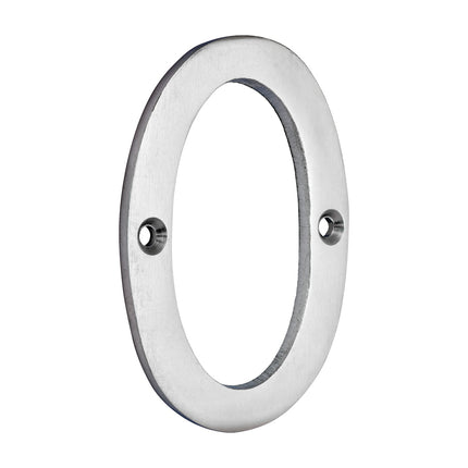 Timco Door Numeral 0, Satin Chrome Lime
