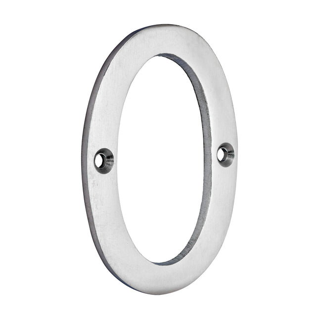 Timco Door Numeral 0, Satin Chrome Lime