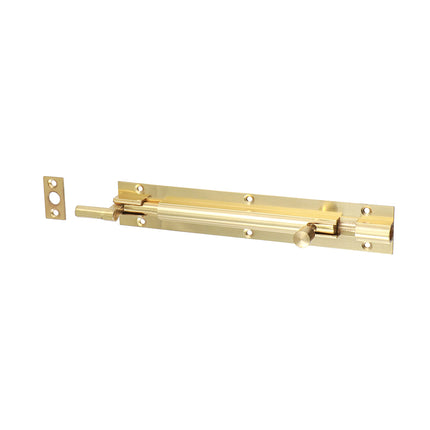 Timco Necked Barrel Bolt, Polished Brass Lime