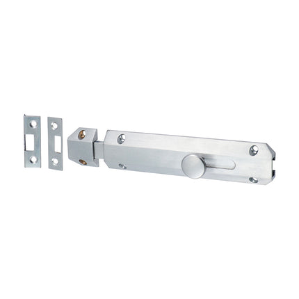 Timco Architectural Flat Section Bolt Satin Chrome, Brass, Lime