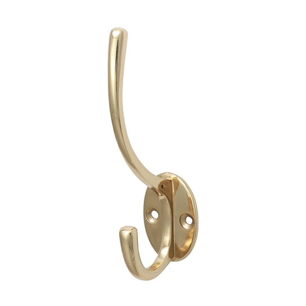 Timco Hat & Coat Hook, Polished Brass Zinc, Lime