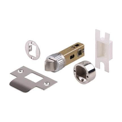 Timco Quick Fit Round Tubular Latch, Nickel Lime
