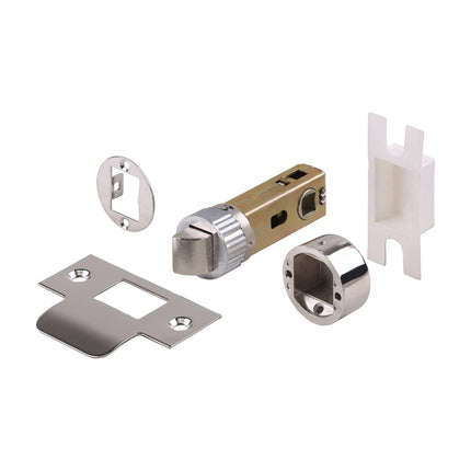 Timco Quick Fit Round Tubular Latch, Nickel Lime