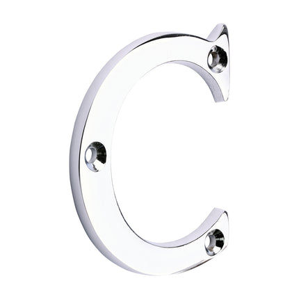 Timco Door Letter C, Polished Chrome Lime
