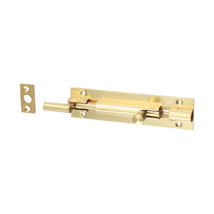 Timco Necked Barrel Bolt, Polished Brass Lime
