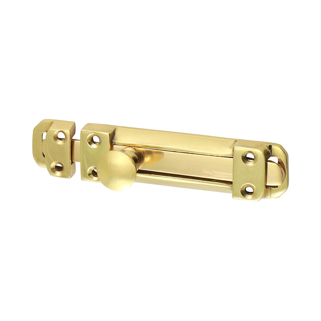 Contract Flat Section Bolt - Polished Brass