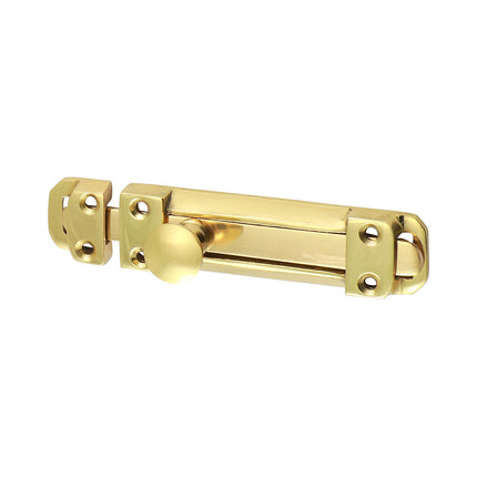 Timco Contract Flat Section Bolt, Polished Brass Lime