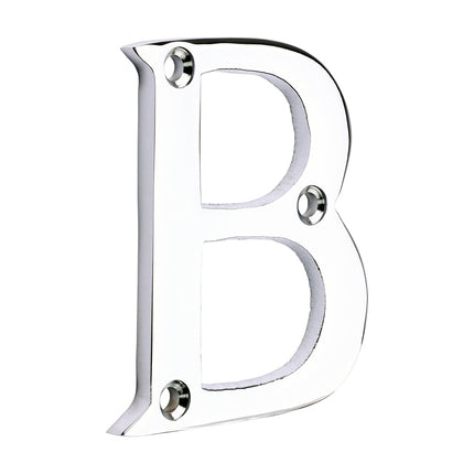 Timco Door Letter B, Polished Chrome Lime