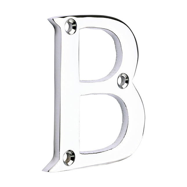 Timco Door Letter B, Polished Chrome Lime