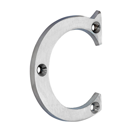 Timco Door Letter C, Satin Chrome Lime