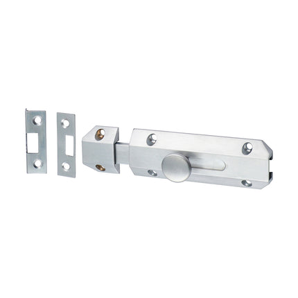 Timco Architectural Flat Section Bolt Satin Chrome, Brass, Lime