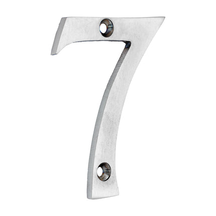 Timco Door Numeral 7, Satin Chrome Lime
