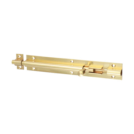 Timco Straight Barrel Bolt, Polished Brass Lime