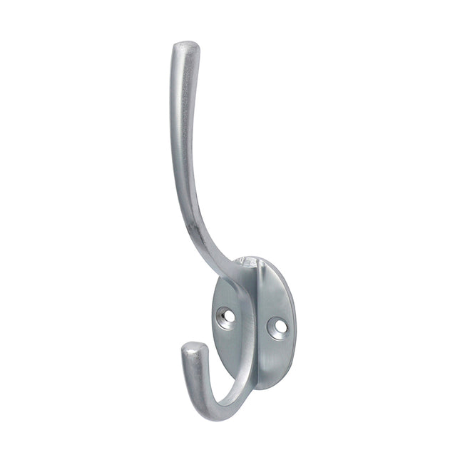 Timco Hat & Coat Hook, Satin Chrome Zinc