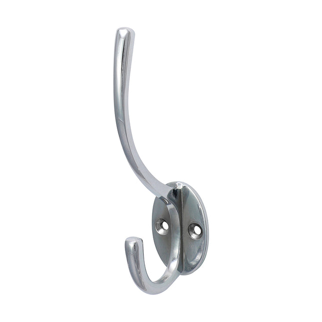 Timco Hat & Coat Hook, Polished Chrome Zinc
