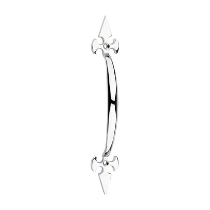 Timco Fleur De Lys Pull Handle, Polished Chrome Brass, Lime