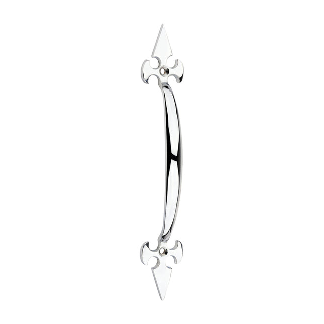Timco Fleur De Lys Pull Handle, Polished Chrome Brass, Lime