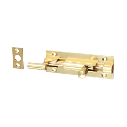 Timco Necked Barrel Bolt, Polished Brass Lime