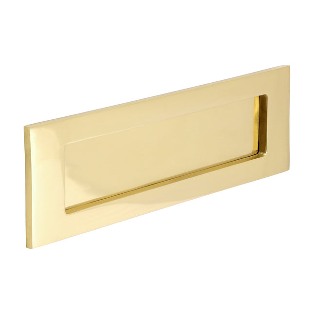 Timco Victorian Letter Plate, Polished Brass Lime