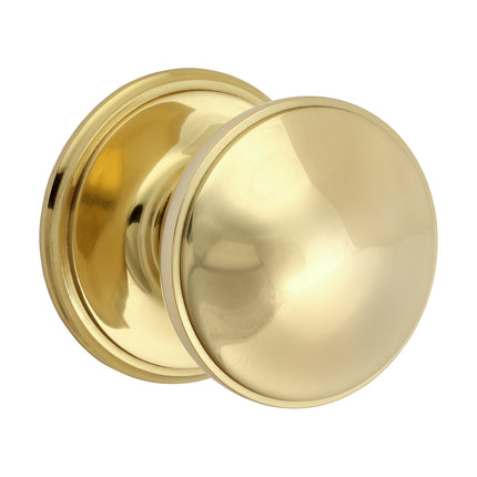Timco Centre Door Knob, Polished Brass