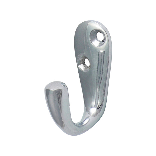 Timco Single Robe Hook, Polished Chrome Brass