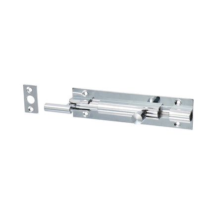 Timco Necked Barrel Bolt, Polished Chrome Brass, Lime
