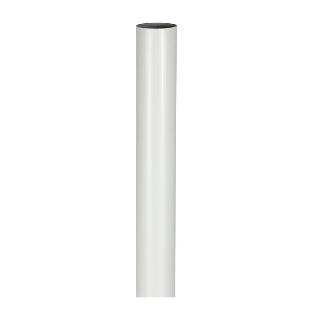 Wardrobe Rail - Round - White