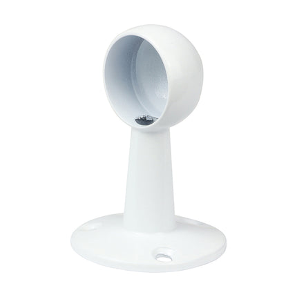 End Bracket - For Round Tube - White