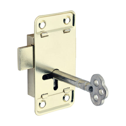 Timco Small Cupboard Lock, Electro Brass Steel, Lime