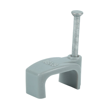Timco Flat Twin & Earth Cable Clips, Grey Steel