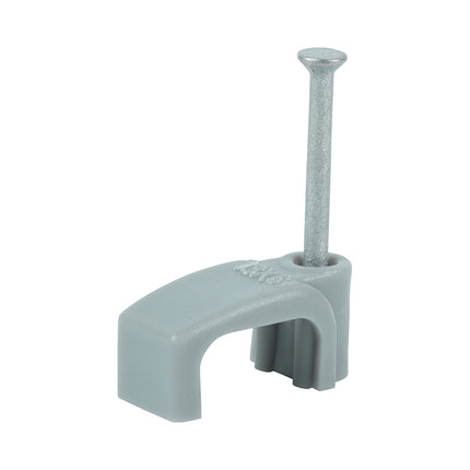 Timco Flat Twin & Earth Cable Clips, Grey Steel