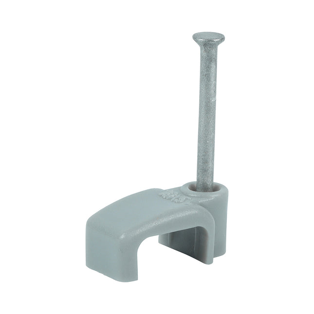 TIMCO Flat Twin and Earth Cable Clips Grey HDPE Steel