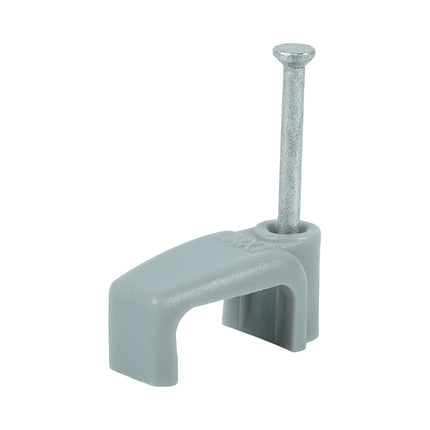 Timco Flat Twin & Earth Cable Clips, Grey Steel