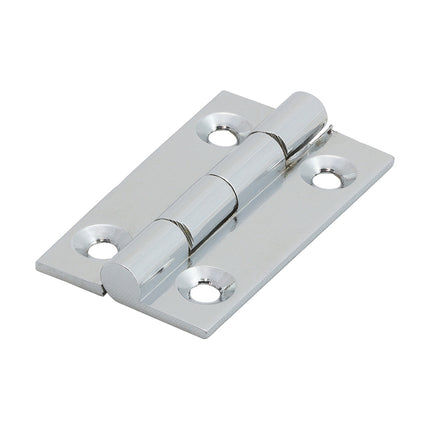 Solid Drawn Hinge - Solid Brass - Polished Chrome