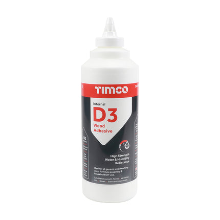 Timco Internal D3 Wood Adhesive White, Iron
