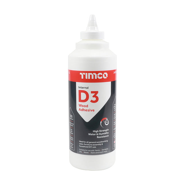 Timco Internal D3 Wood Adhesive White, Iron