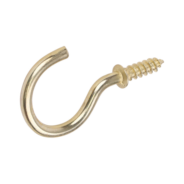 Timco Cup Hooks, Round, Electro Brass Steel