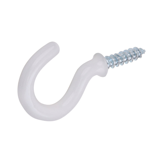 Cup Hooks - Round - White