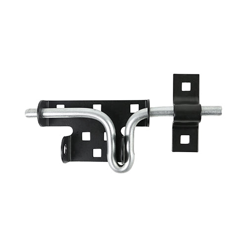 Timco Slide Action Padbolt, Black Steel