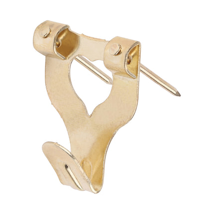 Picture Hanging Hooks - Double - Electro Brass