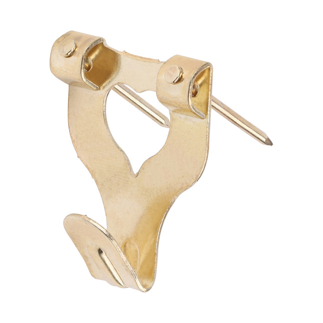Picture Hanging Hooks - Double - Electro Brass