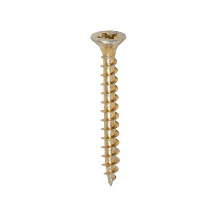 TIMCO Solo Chipboard Woodscrews PZ Double Countersunk Single Thread Yellow 
