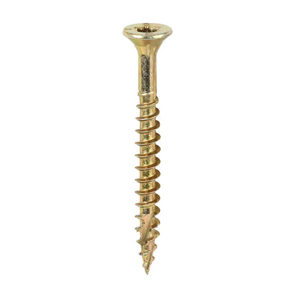 TIMCO C2 Clamp-Fix TX Double Countersunk Ribbed Woodscrews Twin-Cut Yellow 