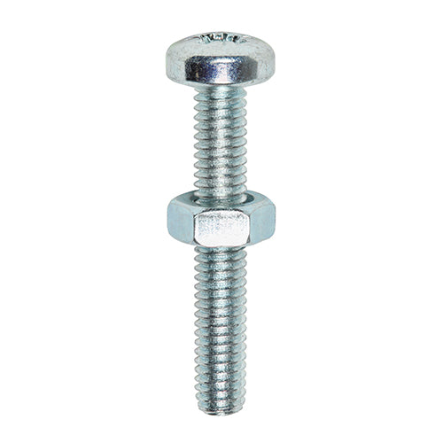 Timco Machine Screws Steel, Zinc, Clear