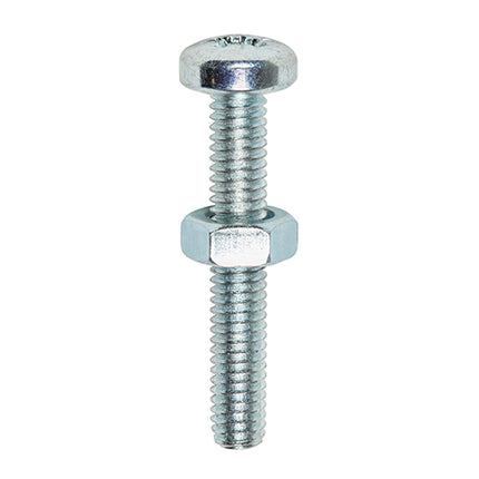 Timco Machine Screws Steel, Zinc, Clear